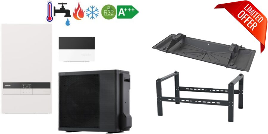 PANASONIC AQUAREA K 9KW HIGH PERFORMANCE BI-BLOC AR R32 + KONDENSĀTA PANNA UN GRĪDAS KRONŠTEINS